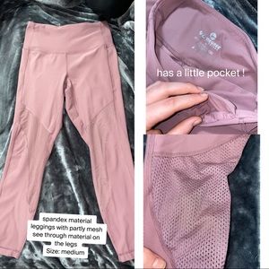 Pink spandex leggings